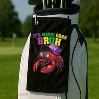 Its Mardi Gras Bruh Dabbing Crawfish Carnival Women Golf Towel thumb 2
