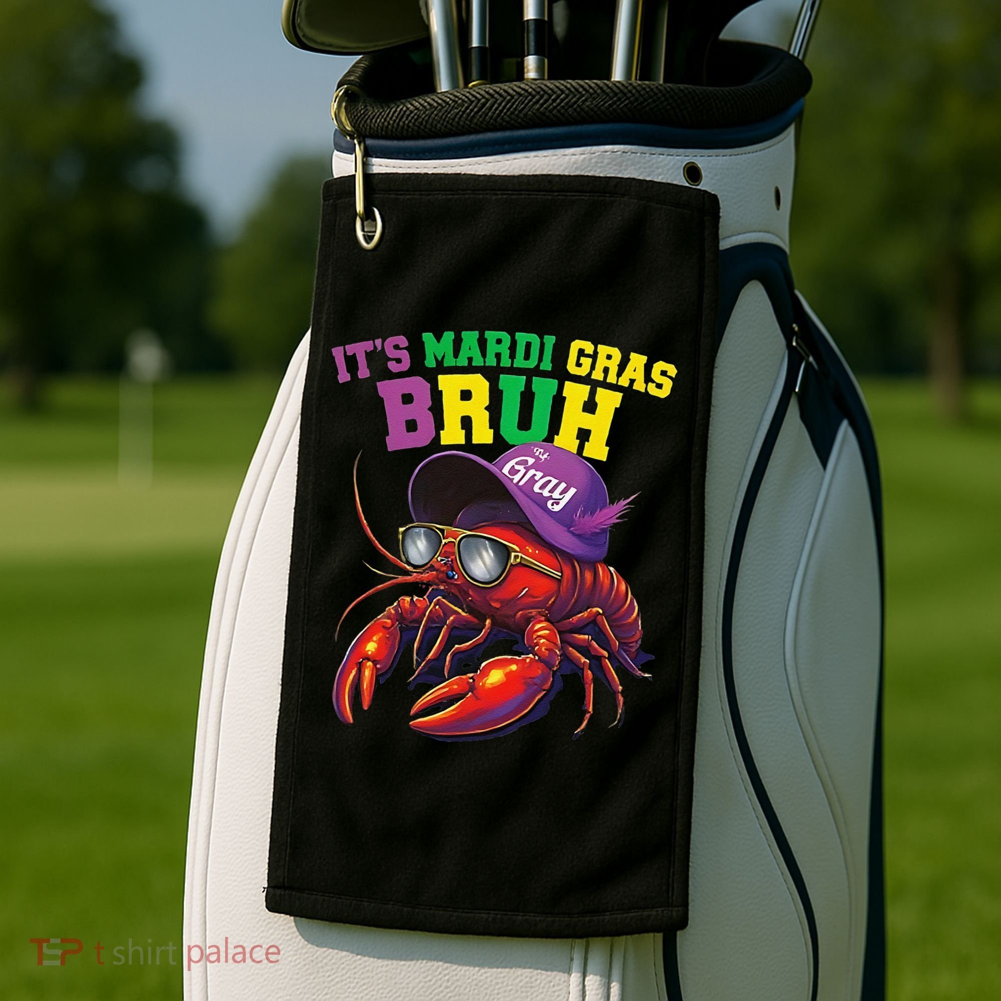 Its Mardi Gras Bruh Dabbing Crawfish Carnival Women Golf Towel