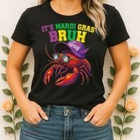 Its Mardi Gras Bruh Dabbing Crawfish Carnival Women Women's T-Shirt thumb 2