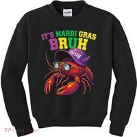 Its Mardi Gras Bruh Dabbing Crawfish Carnival Women Kids Sweatshirt thumb 0
