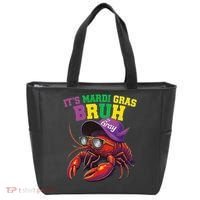 Its Mardi Gras Bruh Dabbing Crawfish Carnival Women Tote Bag thumb 0