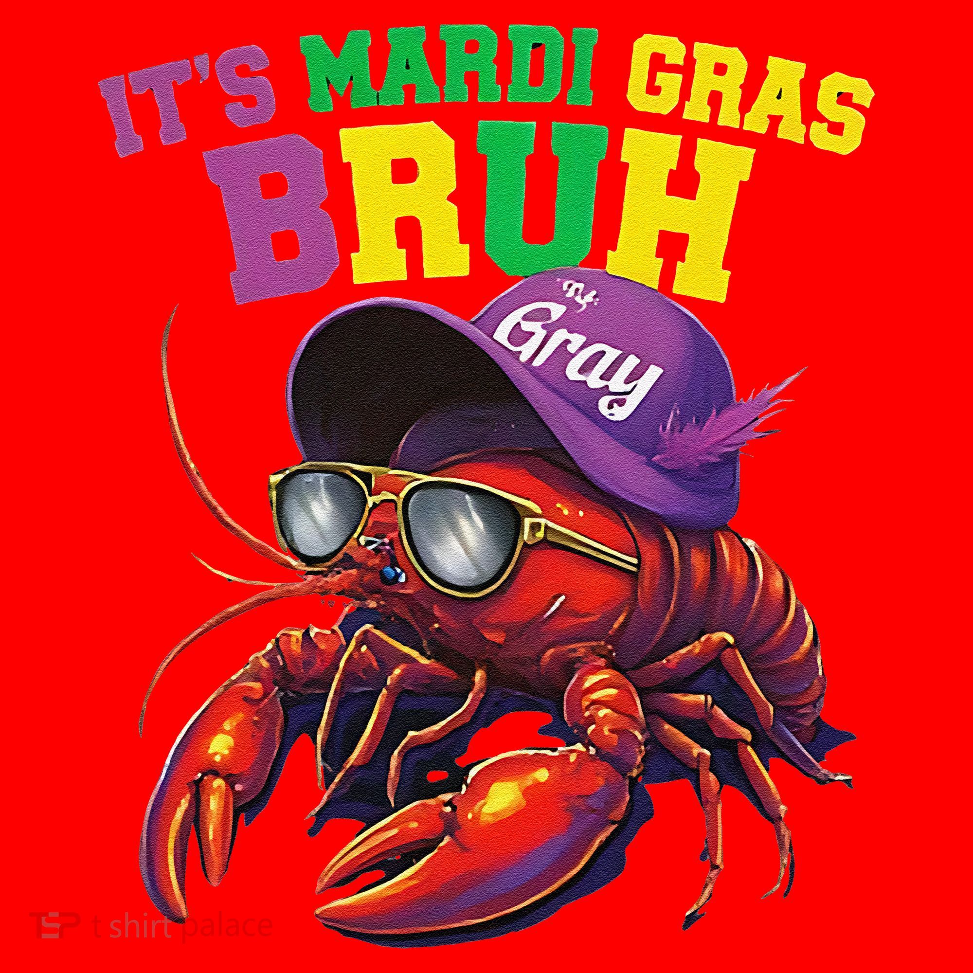 Its Mardi Gras Bruh Dabbing Crawfish Carnival Women Santa Hat