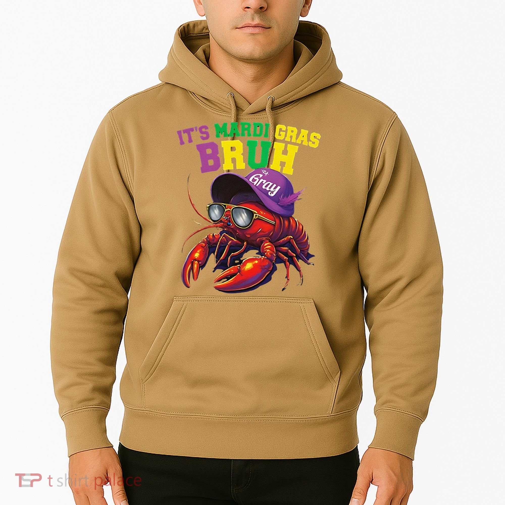 Its Mardi Gras Bruh Dabbing Crawfish Carnival Women Hoodie