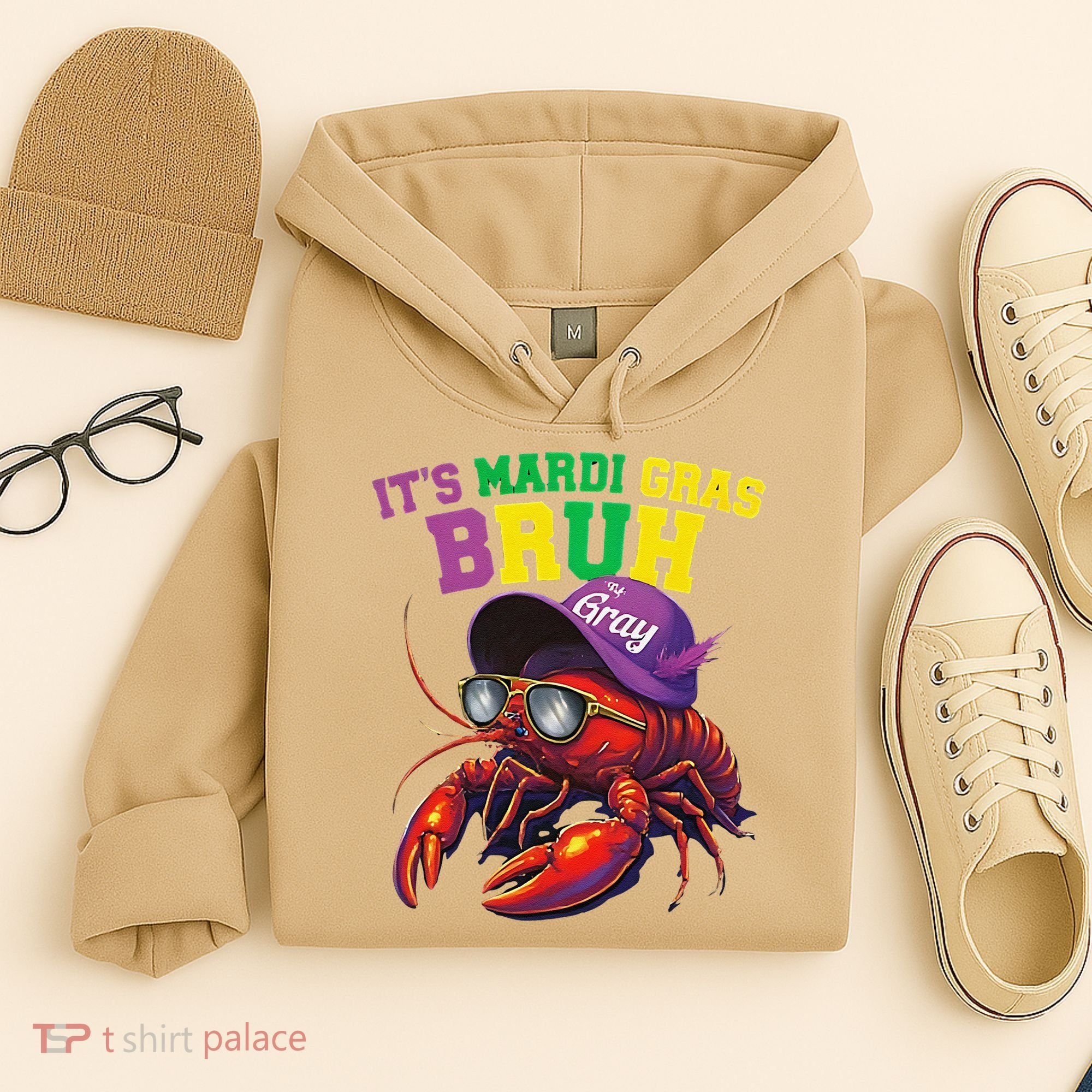 Its Mardi Gras Bruh Dabbing Crawfish Carnival Women Hoodie