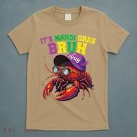 Its Mardi Gras Bruh Dabbing Crawfish Carnival Women T-Shirt thumb 5