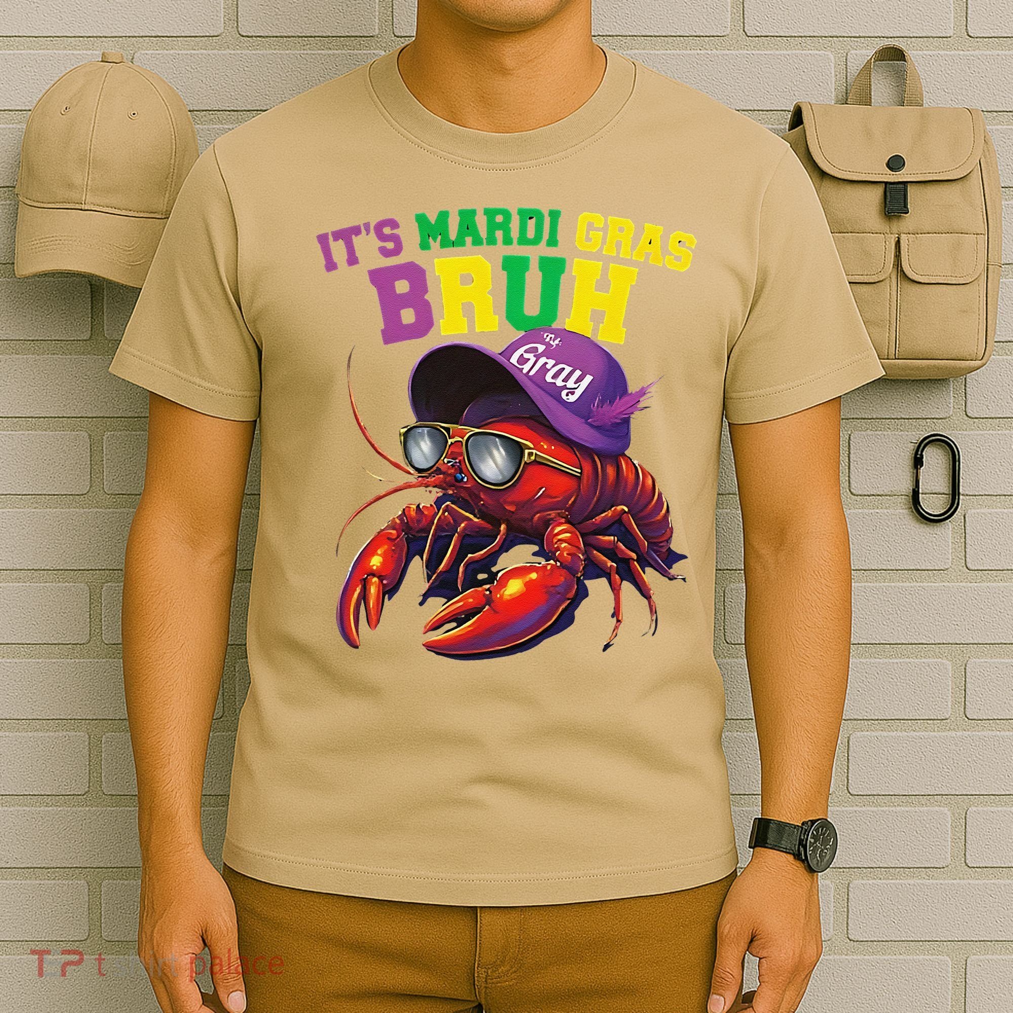 Its Mardi Gras Bruh Dabbing Crawfish Carnival Women T-Shirt