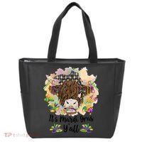 It's Mardi Gras Y'all Heifer Cow Farmer Farming Funny Tote Bag thumb 0