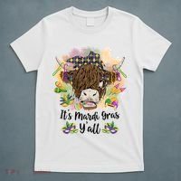 It's Mardi Gras Y'all Heifer Cow Farmer Farming Funny T-Shirt thumb 5