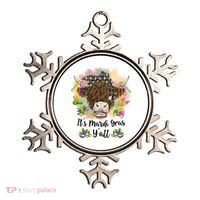 It's Mardi Gras Y'all Heifer Cow Farmer Farming Funny Ornament thumb 0