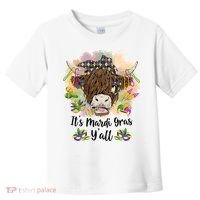 It's Mardi Gras Y'all Heifer Cow Farmer Farming Funny Toddler T-Shirt thumb 0