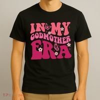In My Godmother Era Retro Godmom Mother Proposal T-Shirt thumb 3
