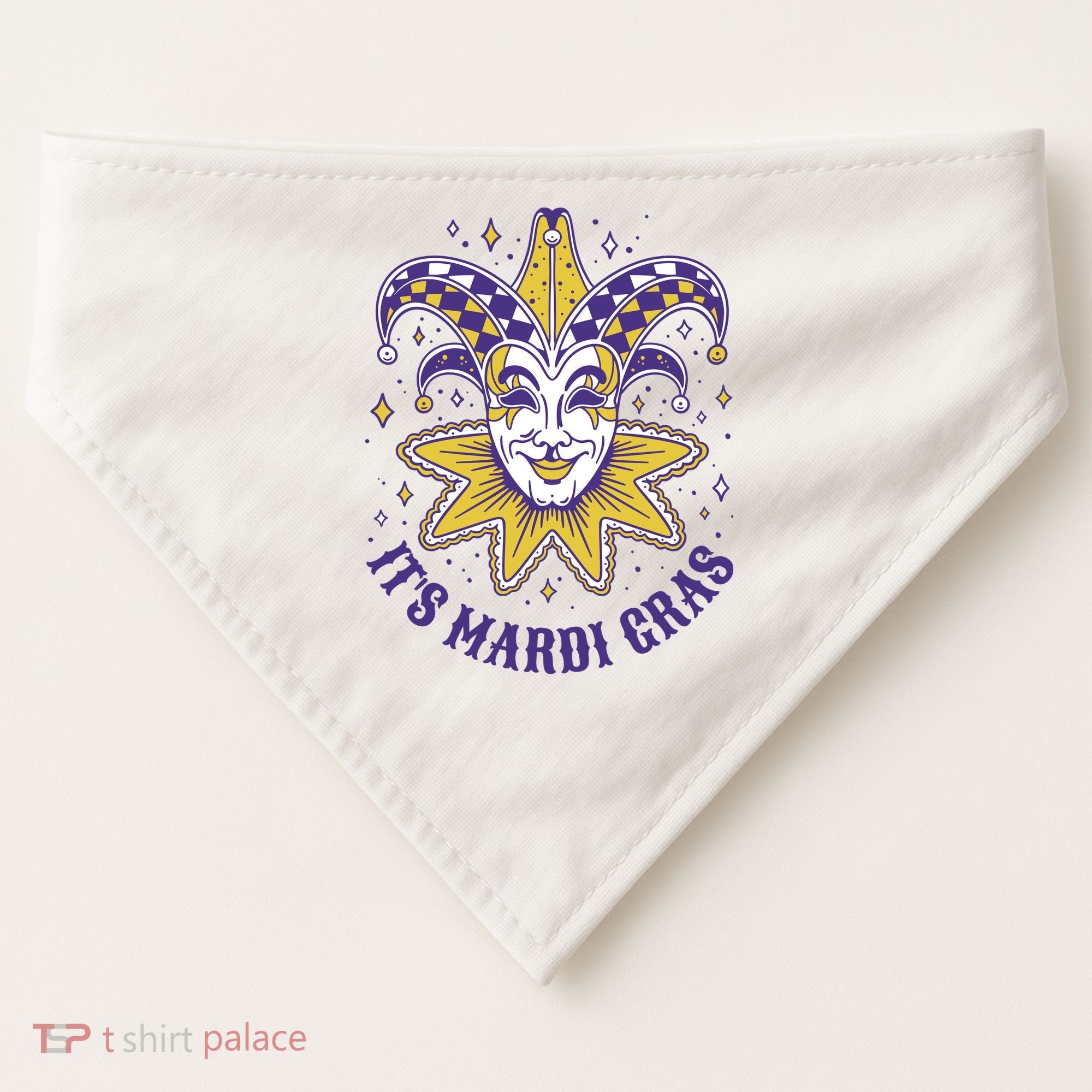 It's Mardi Gras Holiday Festival USA-Made Doggie Bandana