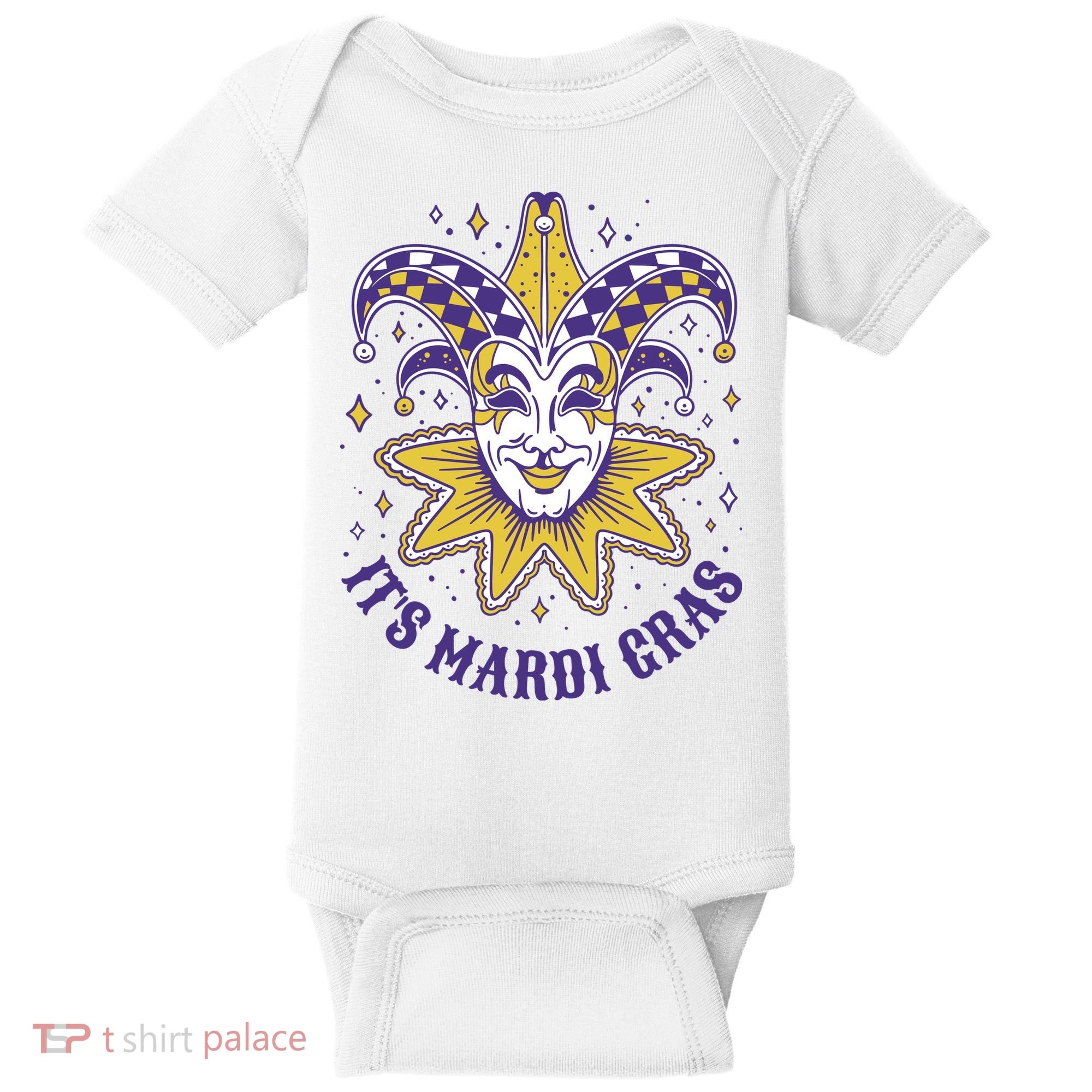 It's Mardi Gras Holiday Festival Baby Bodysuit