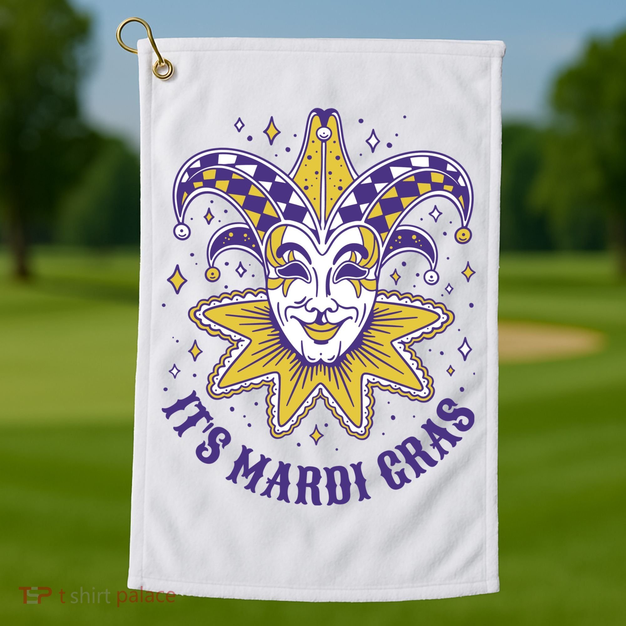 It's Mardi Gras Holiday Festival Golf Towel