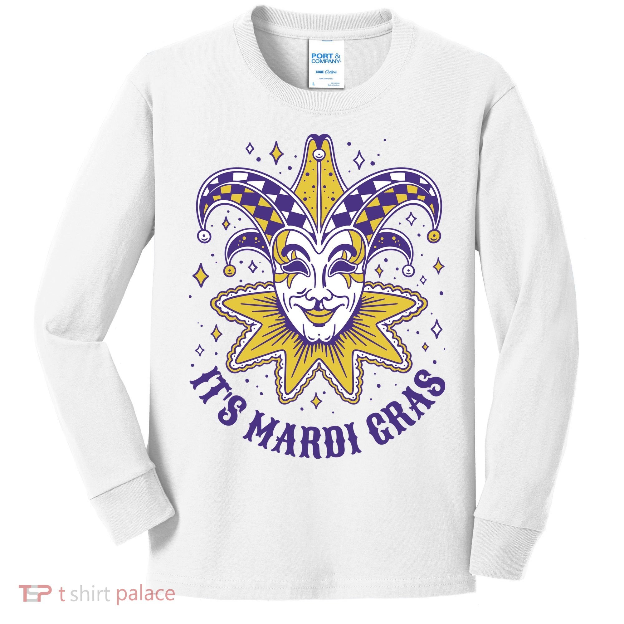 It's Mardi Gras Holiday Festival Kids Long Sleeve Shirt
