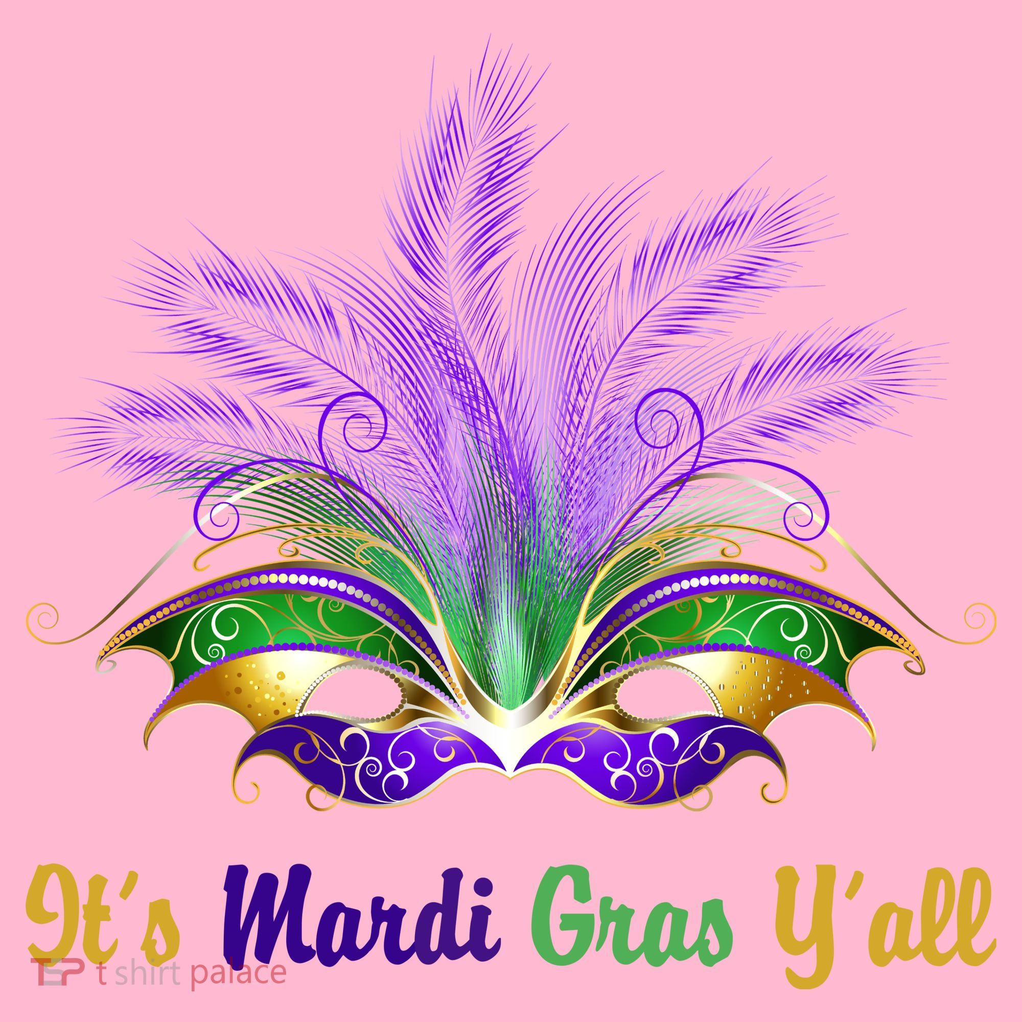 It's Mardi Gras Y'all Festive Party Coaster