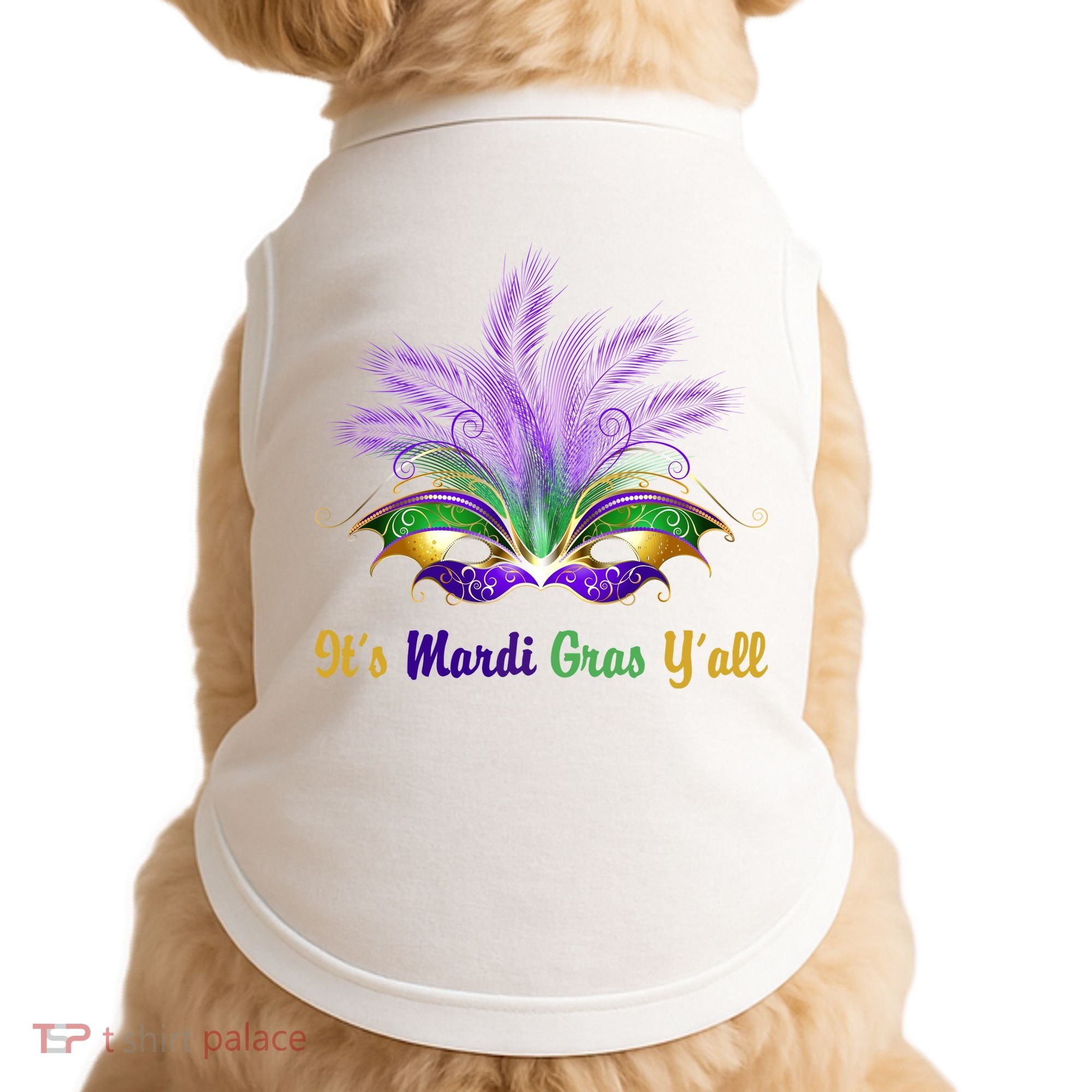 It's Mardi Gras Y'all Festive Party Doggie Tank