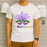 It's Mardi Gras Y'all Festive Party T-Shirt thumb 6