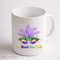It's Mardi Gras Y'all Festive Party Coffee Mug thumb 1