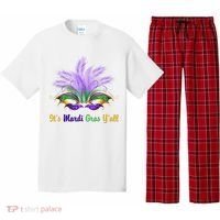 It's Mardi Gras Y'all Festive Party Pajama Set thumb 0