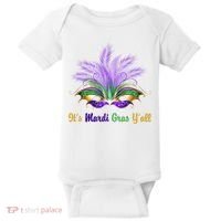 It's Mardi Gras Y'all Festive Party Baby Bodysuit thumb 0
