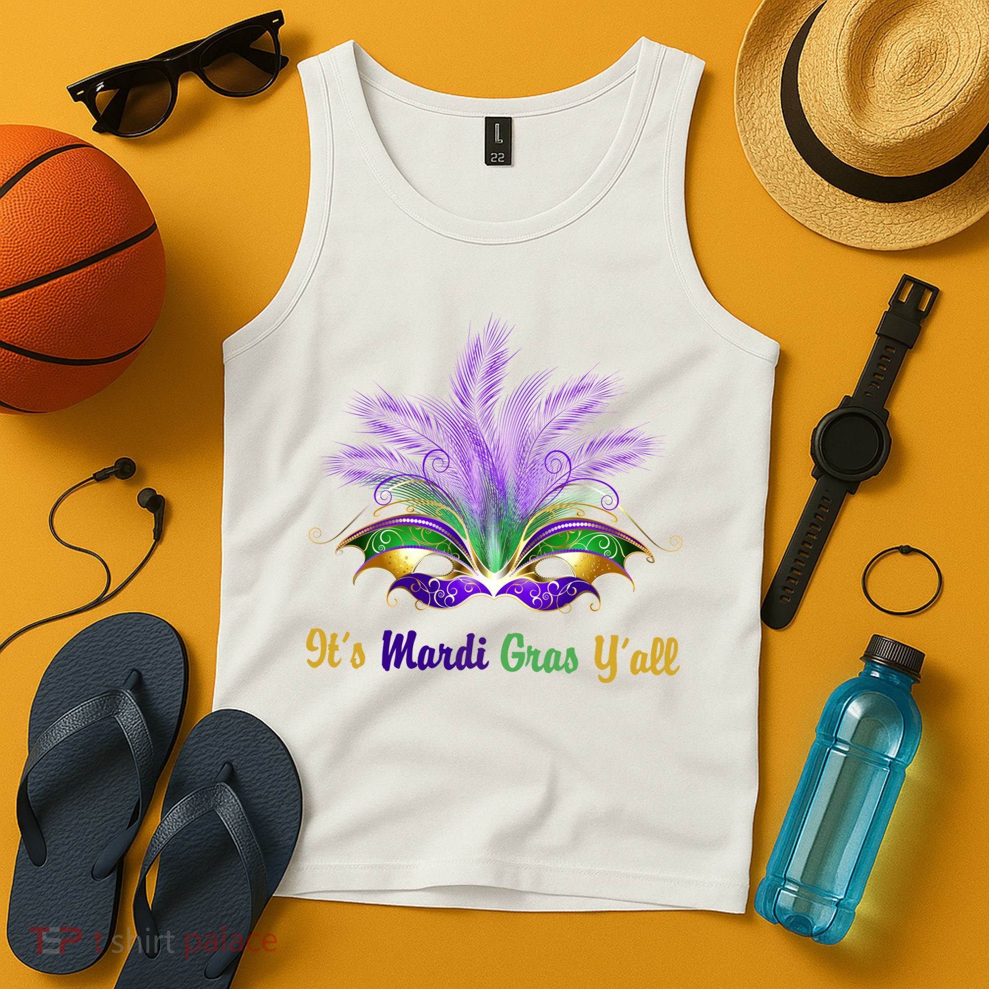 It's Mardi Gras Y'all Festive Party Tank Top