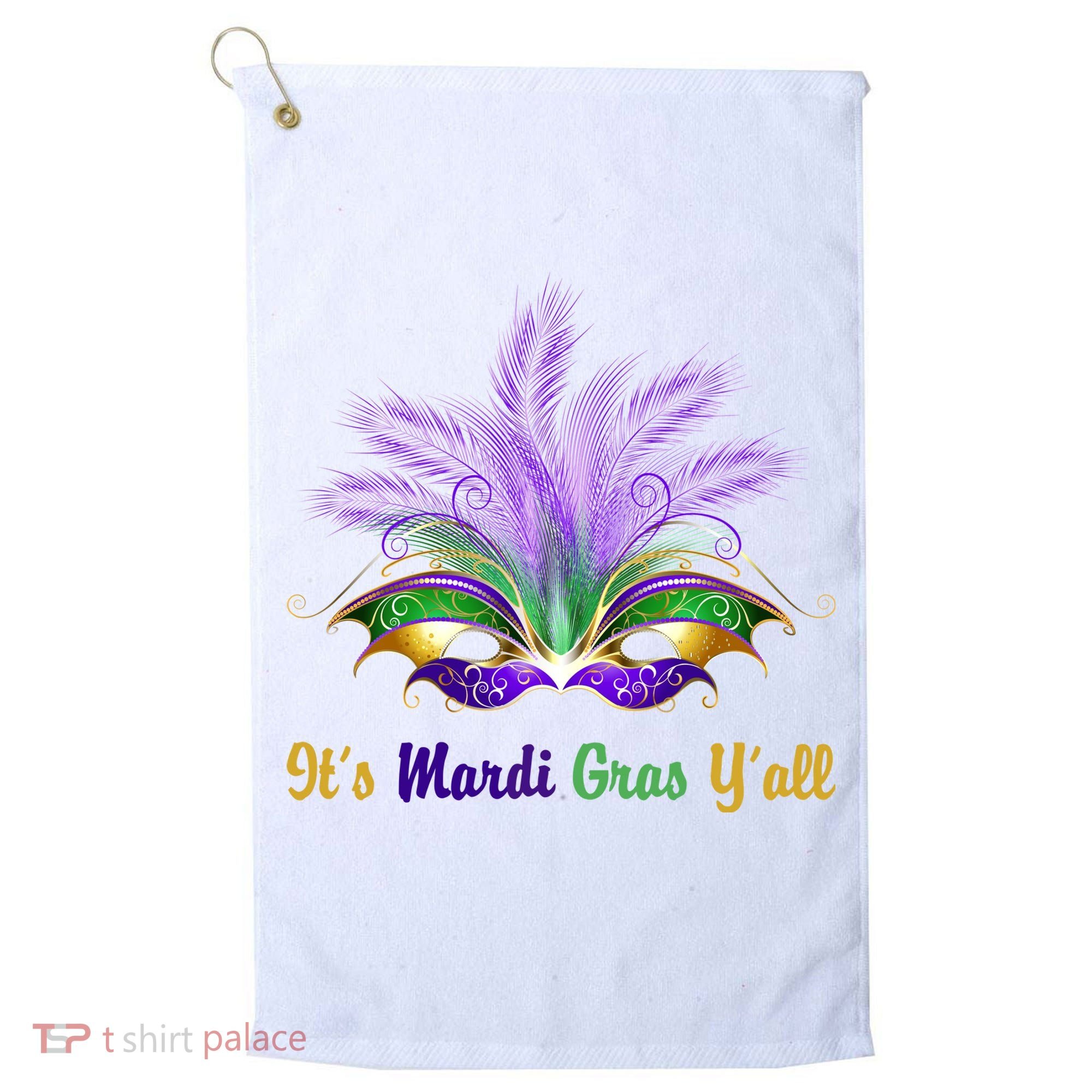 It's Mardi Gras Y'all Festive Party Golf Towel