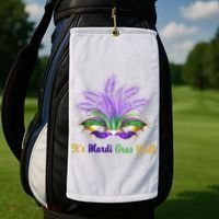 It's Mardi Gras Y'all Festive Party Golf Towel thumb 2