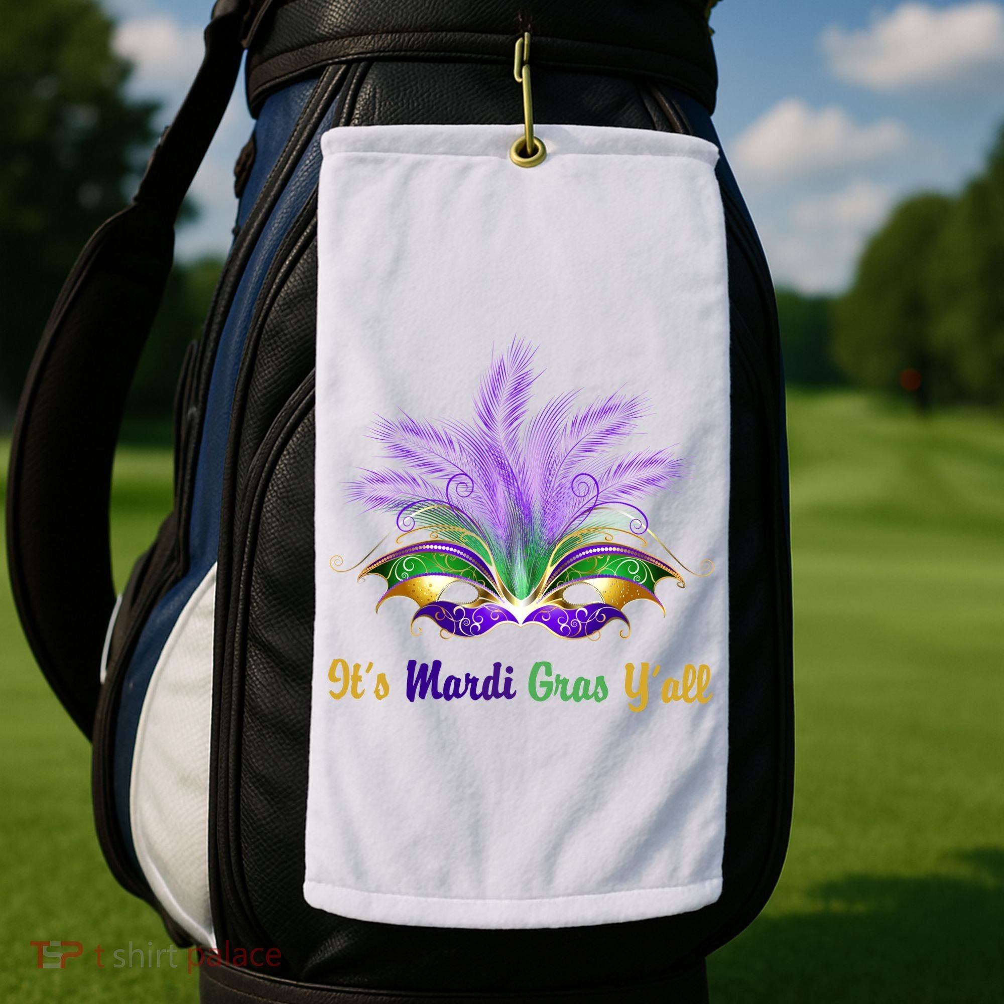 It's Mardi Gras Y'all Festive Party Golf Towel