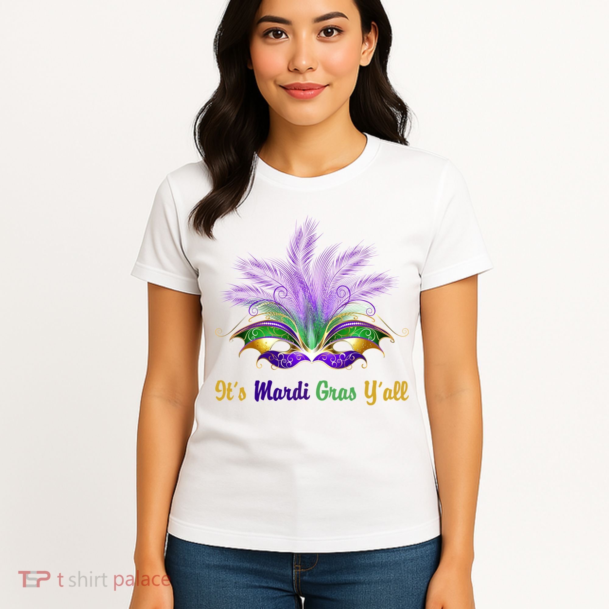 It's Mardi Gras Y'all Festive Party Women's T-Shirt