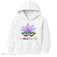 It's Mardi Gras Y'all Festive Party Kids Hoodie thumb 0
