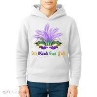 It's Mardi Gras Y'all Festive Party Kids Hoodie thumb 4
