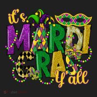 Its Mardi Gras Yall Mardi Gras Party Mask Costume Gift Women's Sweatshirt thumb 2