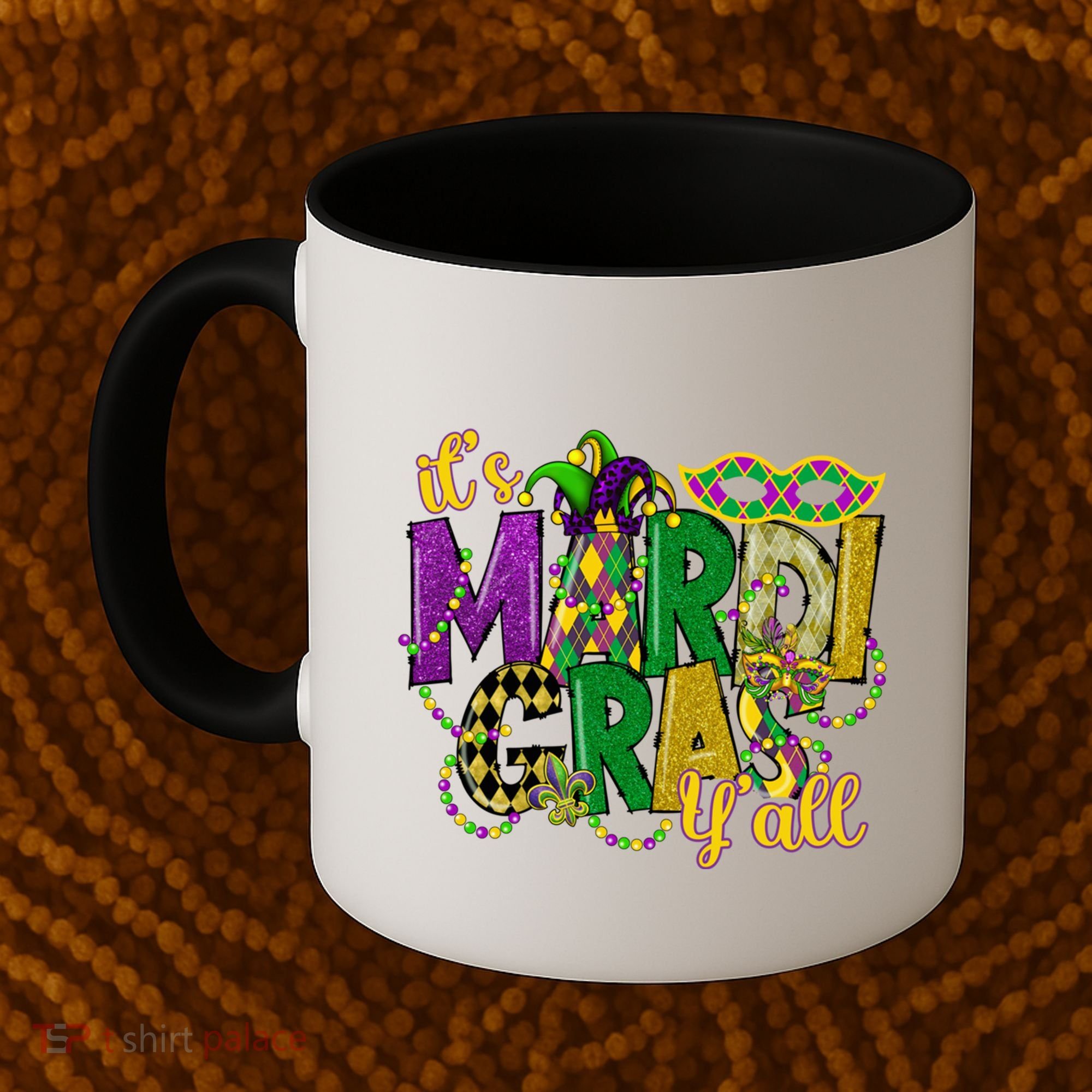 Its Mardi Gras Yall Mardi Gras Party Mask Costume Gift Coffee Mug