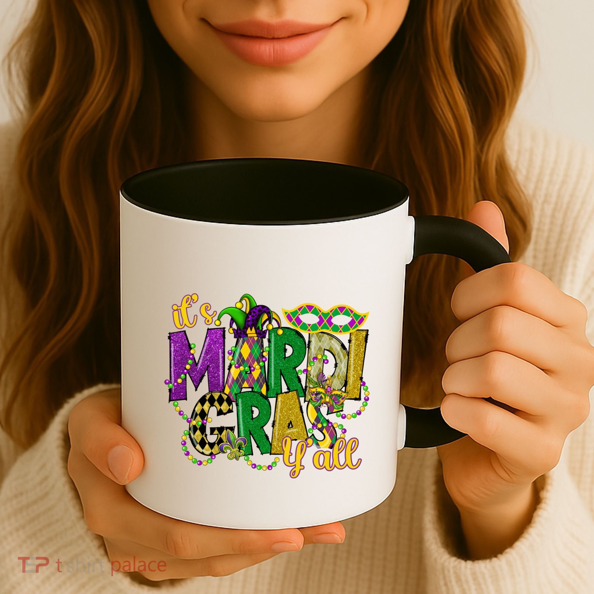 Its Mardi Gras Yall Mardi Gras Party Mask Costume Gift Coffee Mug