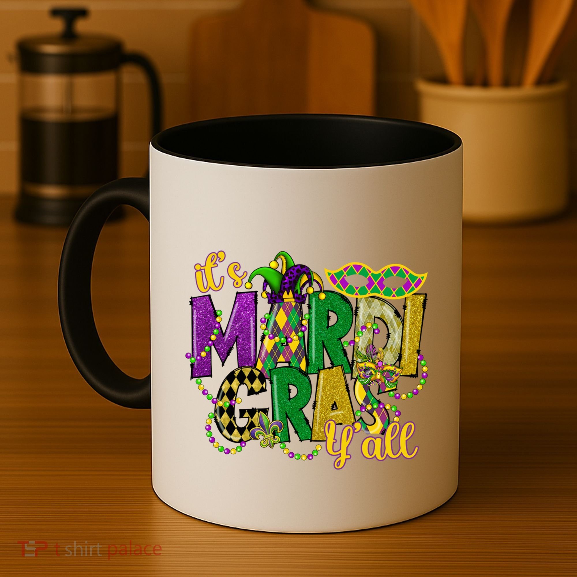 Its Mardi Gras Yall Mardi Gras Party Mask Costume Gift Coffee Mug