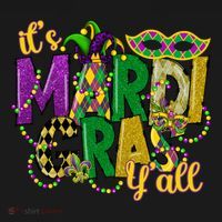 Its Mardi Gras Yall Mardi Gras Party Mask Costume Gift Ornament thumb 1