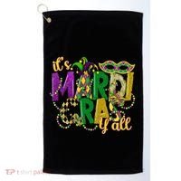 Its Mardi Gras Yall Mardi Gras Party Mask Costume Gift Golf Towel thumb 0
