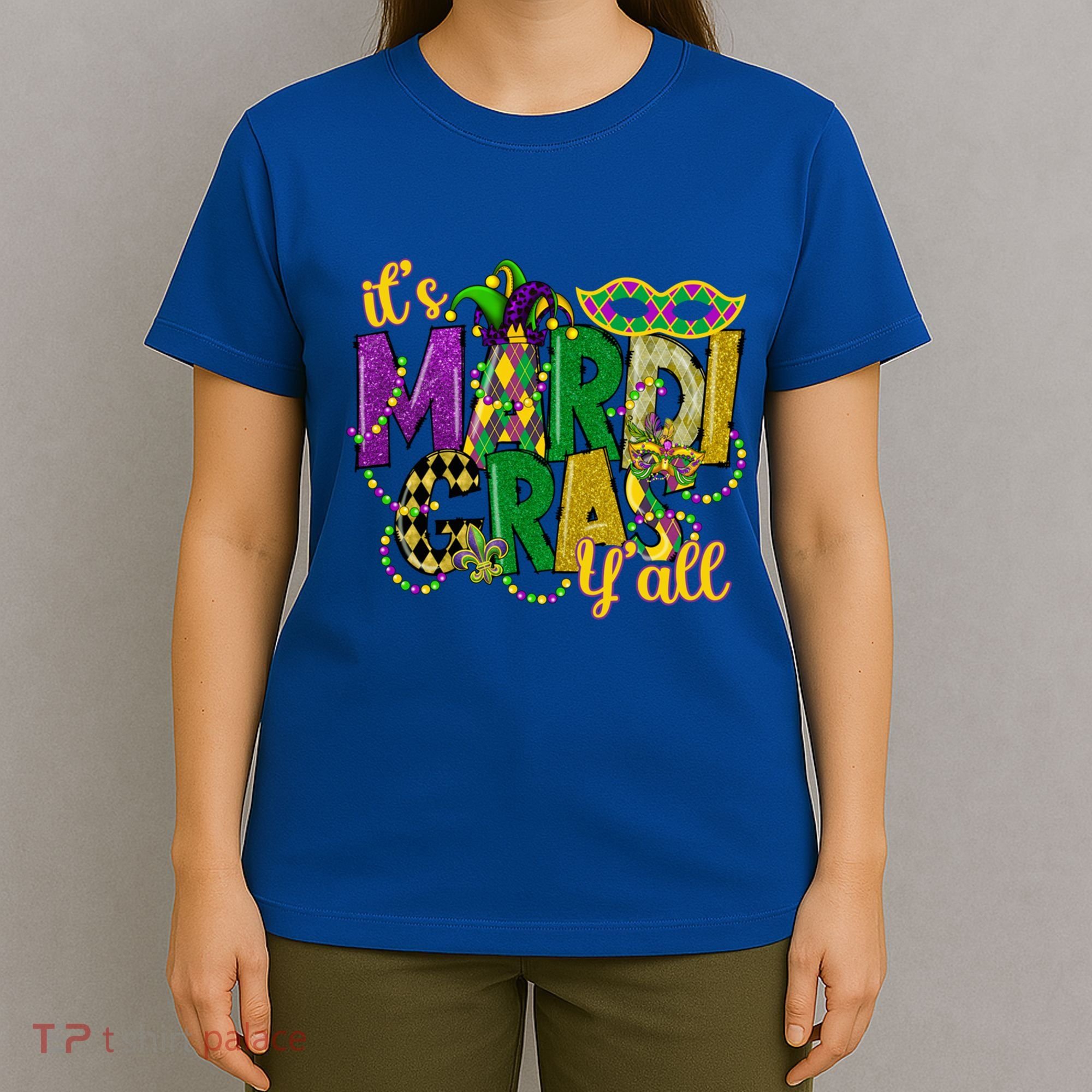 Its Mardi Gras Yall Mardi Gras Party Mask Costume Gift T-Shirt