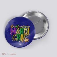 Its Mardi Gras Yall Mardi Gras Party Mask Costume Gift Button thumb 0