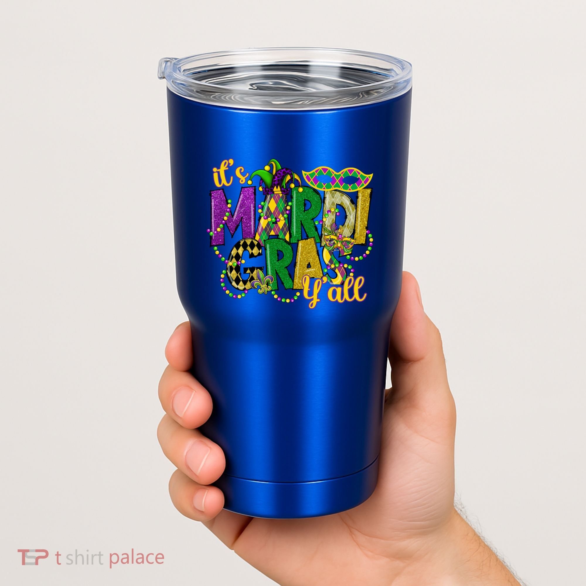 Its Mardi Gras Yall Mardi Gras Party Mask Costume Gift Tumbler