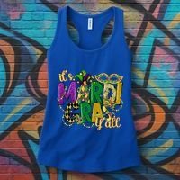 Its Mardi Gras Yall Mardi Gras Party Mask Costume Gift Women's Tank Top thumb 3