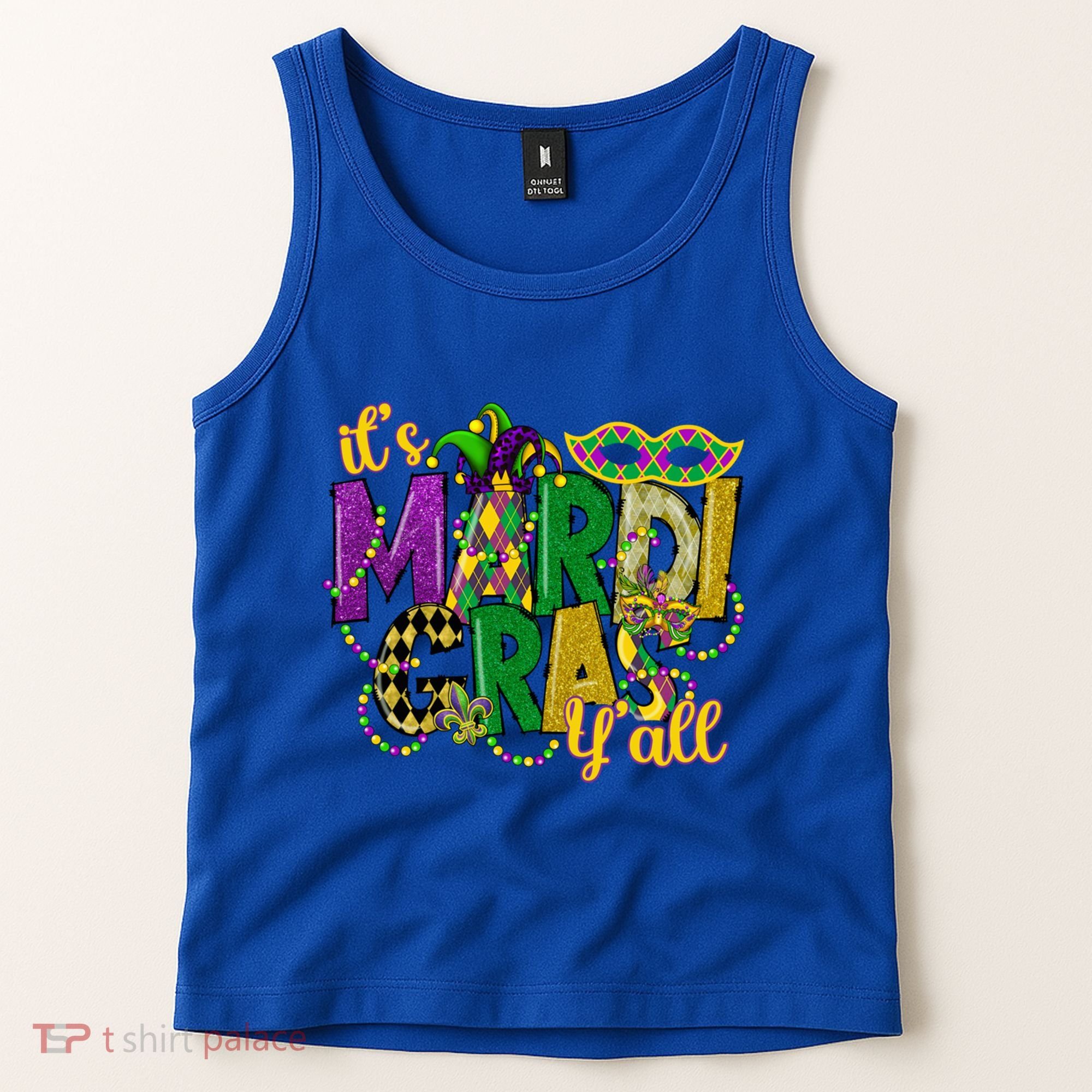 Its Mardi Gras Yall Mardi Gras Party Mask Costume Gift Tank Top