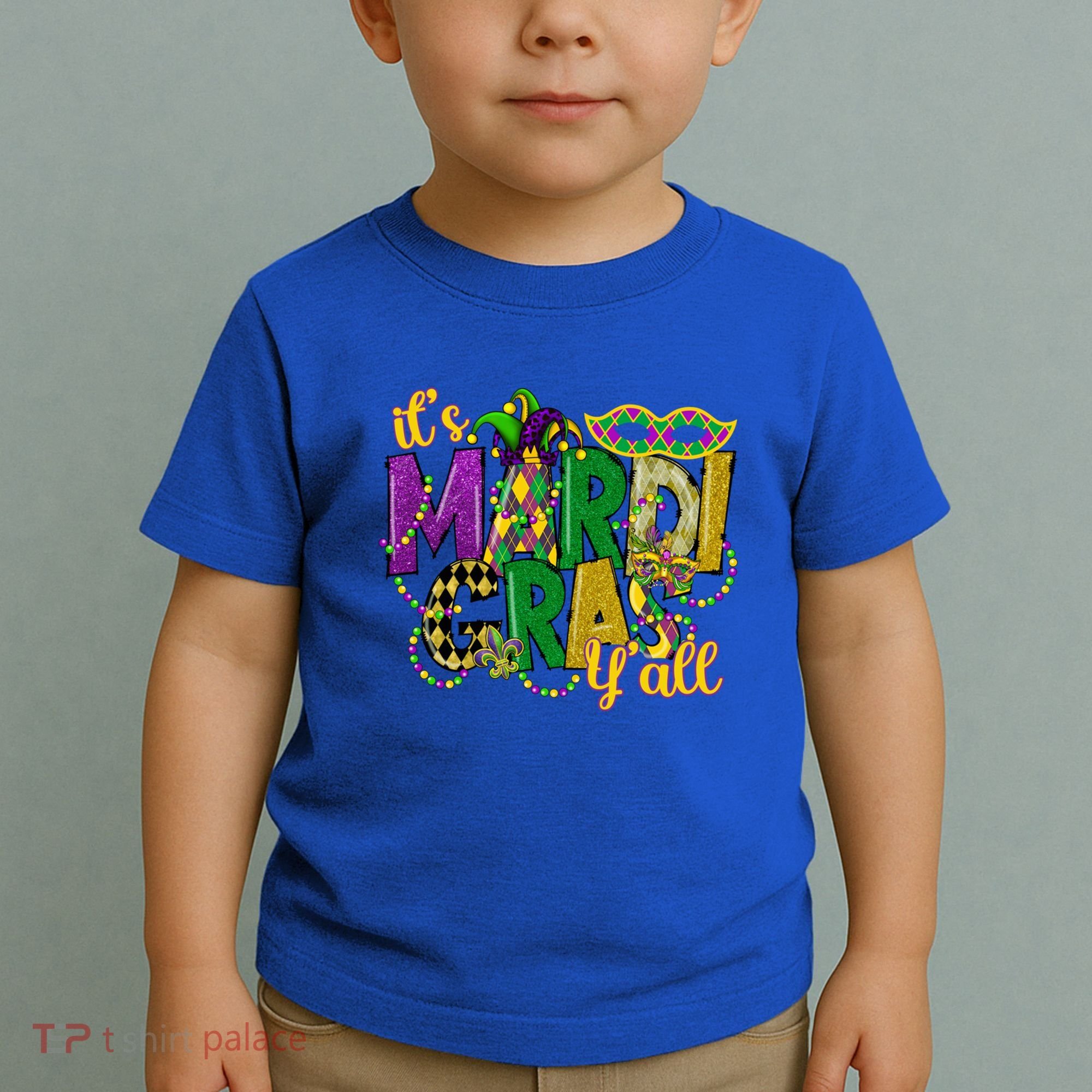 Its Mardi Gras Yall Mardi Gras Party Mask Costume Gift Toddler T-Shirt