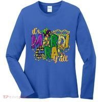 Its Mardi Gras Yall Mardi Gras Party Mask Costume Gift Women's Long Sleeve Shirt thumb 0