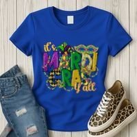 Its Mardi Gras Yall Mardi Gras Party Mask Costume Gift Women's T-Shirt thumb 3