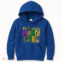 Its Mardi Gras Yall Mardi Gras Party Mask Costume Gift Kids Hoodie thumb 0