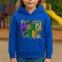 Its Mardi Gras Yall Mardi Gras Party Mask Costume Gift Kids Hoodie thumb 3