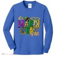 Its Mardi Gras Yall Mardi Gras Party Mask Costume Gift Kids Long Sleeve Shirt thumb 0