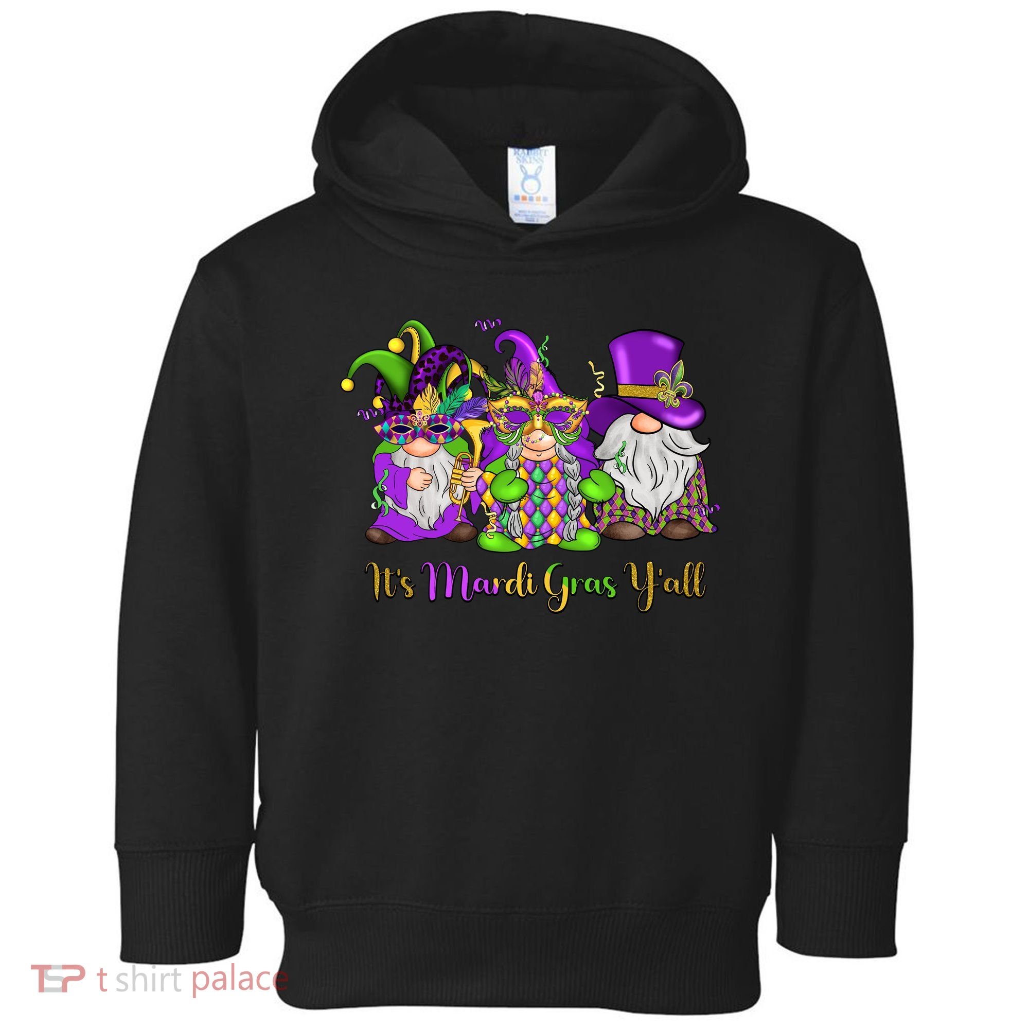 It's Mardi Gras Y'all Gnome Fat Tuesday Gift Fleur De Lis Toddler Hoodie